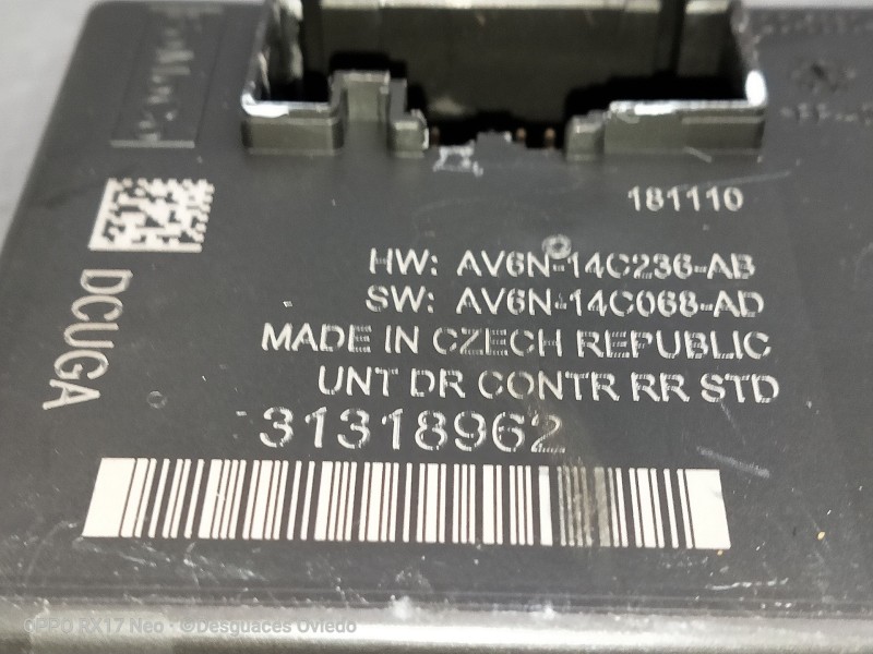 Recambio de modulo electronico para volvo v60 kombi momentum referencia OEM IAM 31318962 AV6N14C236AB AV6N14C068AD
