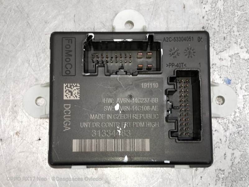 Recambio de modulo electronico para volvo v60 kombi momentum referencia OEM IAM 31334483 AV6N14C237BB AV6N14C108AE
