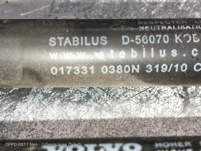 Recambio de amortiguadores capo para volvo v60 kombi momentum referencia OEM IAM 31278769 017331 0380N