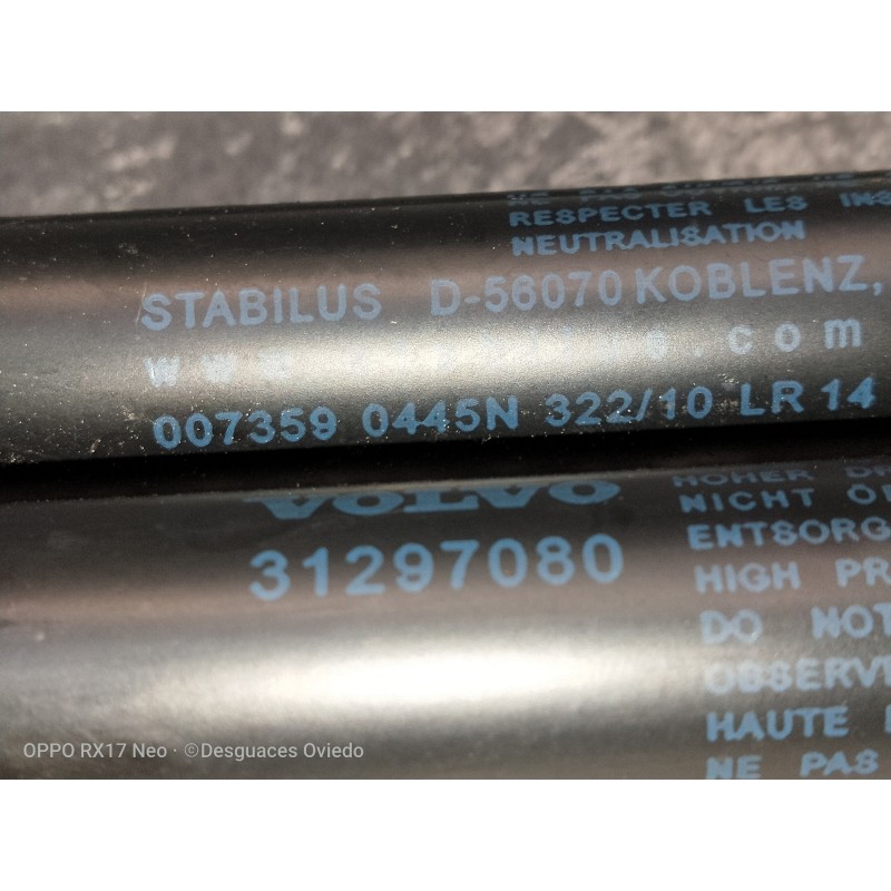 Recambio de amortiguadores maletero / porton para volvo v60 kombi momentum referencia OEM IAM 31297088 007359 0445N