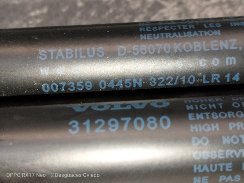 Recambio de amortiguadores maletero / porton para volvo v60 kombi momentum referencia OEM IAM 31297088 007359 0445N