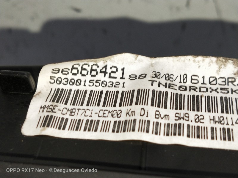 Recambio de cuadro instrumentos para peugeot 308 confort referencia OEM IAM 9666642180  