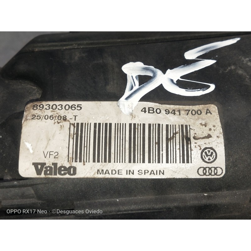 Recambio de faro antiniebla derecho para audi a6 berlina (4b2) 2.5 tdi referencia OEM IAM 8930365 4B0941700A VER FOTOS SOPORTE R
