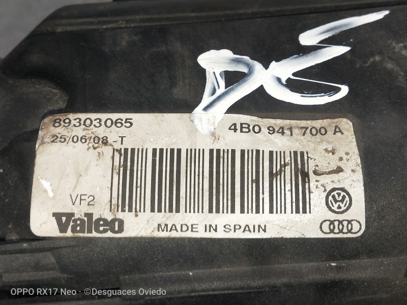 Recambio de faro antiniebla derecho para audi a6 berlina (4b2) 2.5 tdi referencia OEM IAM 8930365 4B0941700A VER FOTOS SOPORTE R