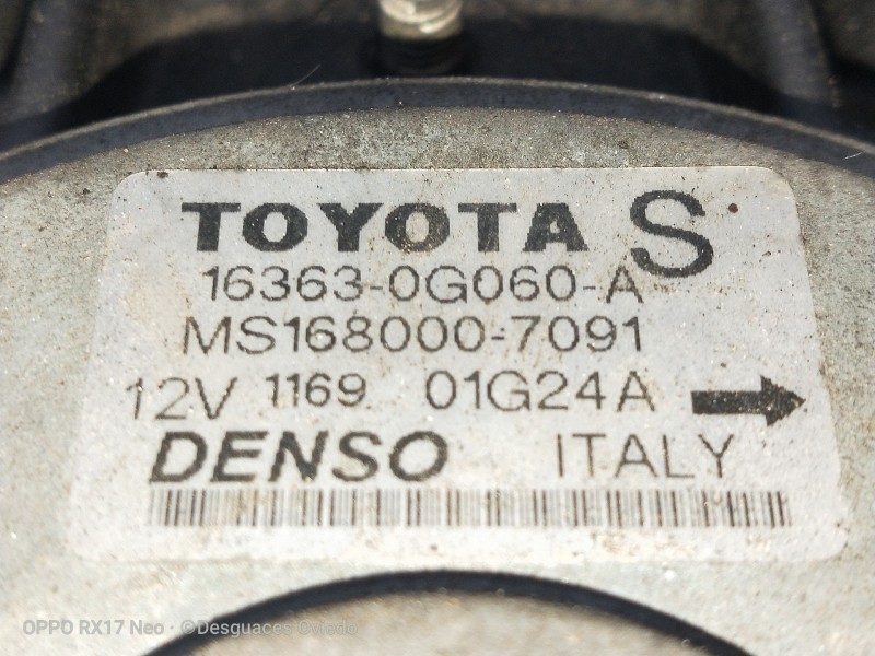 Recambio de electroventilador para toyota corolla (e12) 2.0 d-cat referencia OEM IAM 163630G060A 163630G050 