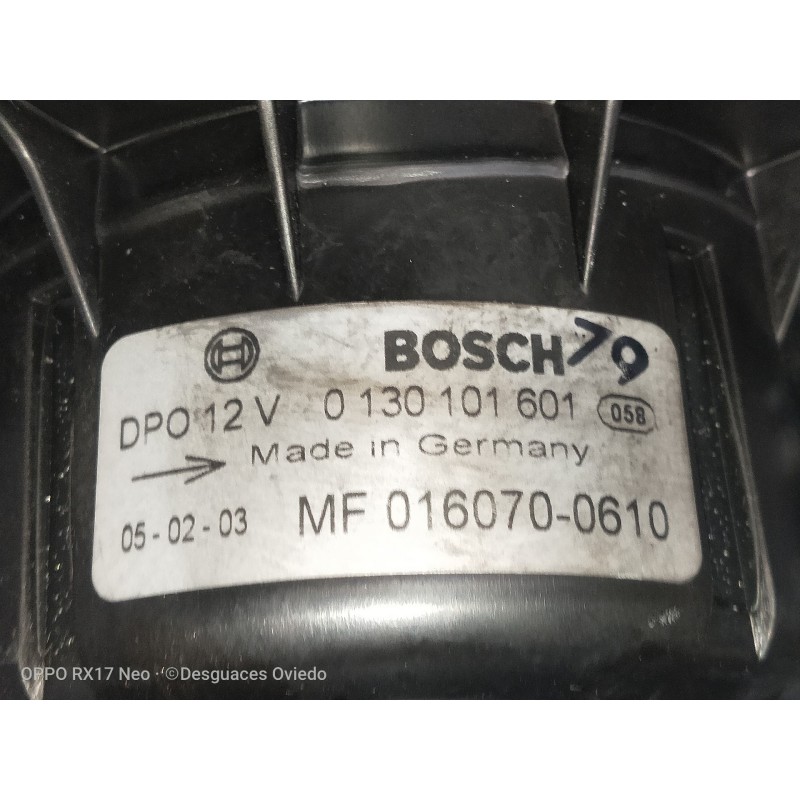 Recambio de motor calefaccion para toyota corolla (e12) 2.0 d-cat referencia OEM IAM 0130101601 MF0160700610 