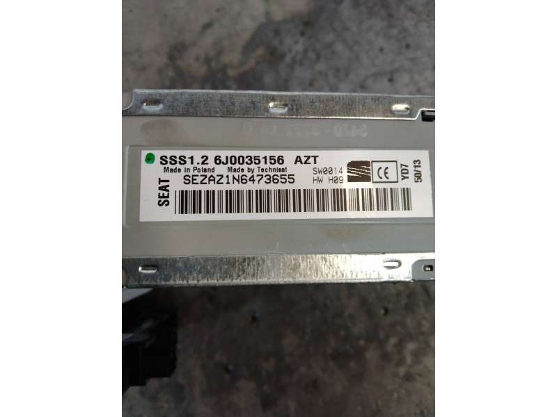 Recambio de sistema audio / radio cd para seat ibiza (6j5) 1.6 tdi referencia OEM IAM 6J0035156 1N6473655 