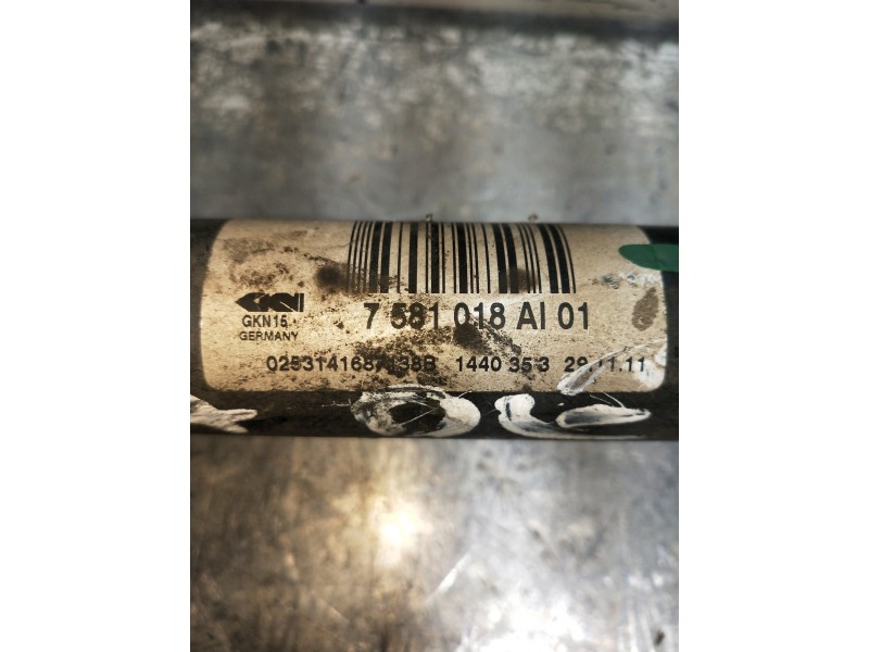Recambio de transmision trasera derecha para bmw serie 5 lim. (f10) 530d xdrive referencia OEM IAM 7581018AI01  