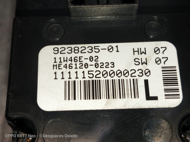 Recambio de mando elevalunas delantero izquierdo para bmw serie 5 lim. (f10) 530d xdrive referencia OEM IAM 923823501 11W46E02 4