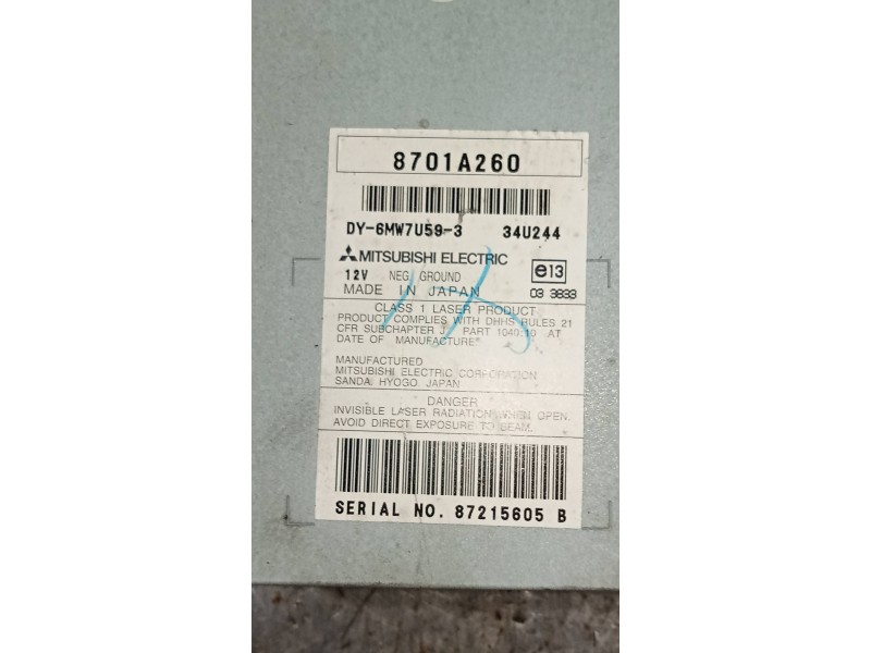 Recambio de sistema audio / radio cd para citroen c-crosser 2.2 hdi fap cat referencia OEM IAM 8701A260  