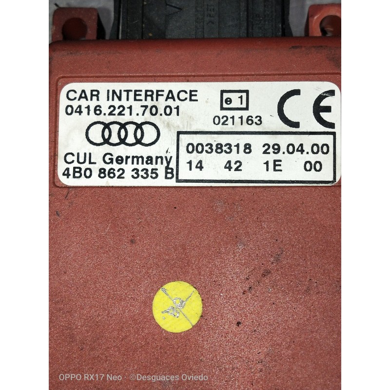 Recambio de modulo electronico para audi allroad quattro (4b5) 2.5 tdi (132kw) referencia OEM IAM 4B0862335B  04162217001