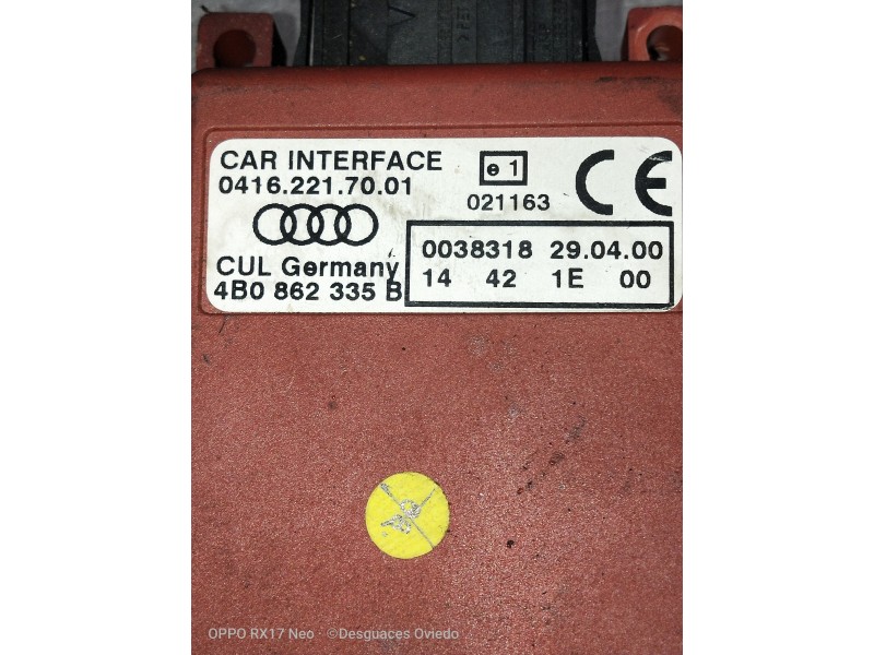 Recambio de modulo electronico para audi allroad quattro (4b5) 2.5 tdi (132kw) referencia OEM IAM 4B0862335B  04162217001