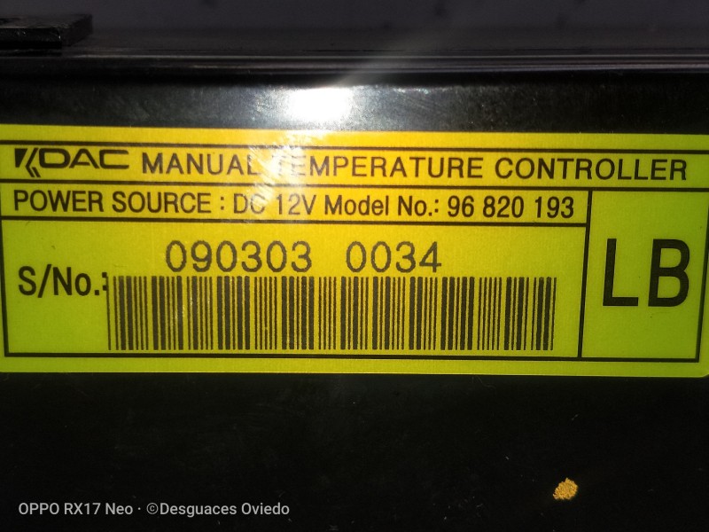 Recambio de mando calefaccion / aire acondicionado para chevrolet captiva 2.0 vcdi ls referencia OEM IAM 0903030034  
