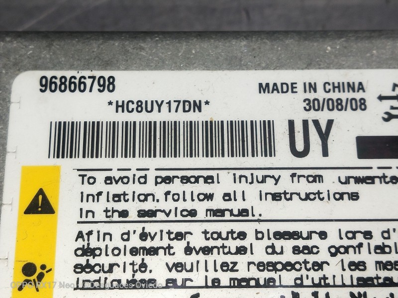Recambio de centralita airbag para chevrolet captiva 2.0 vcdi ls referencia OEM IAM 96866798 HC8UY17DN 