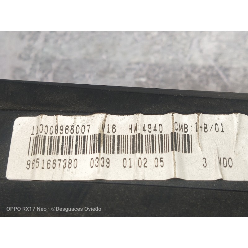 Recambio de cuadro instrumentos para citroen xsara picasso 1.6 hdi 110 exclusive referencia OEM IAM 9651667380 110008966007 