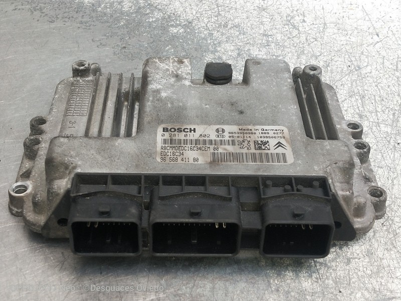 Recambio de centralita motor uce para citroen xsara picasso 1.6 hdi 110 exclusive referencia OEM IAM 9656841180 0281011802 EDC16