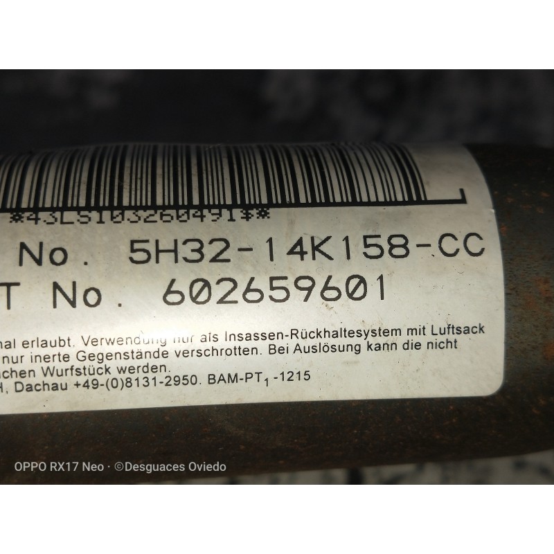 Recambio de airbag cortina delantero izquierdo para land rover range rover sport v6 td s referencia OEM IAM 5H3214K158CC 6026596