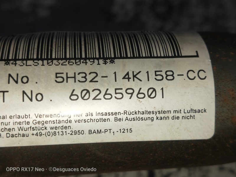 Recambio de airbag cortina delantero izquierdo para land rover range rover sport v6 td s referencia OEM IAM 5H3214K158CC 6026596