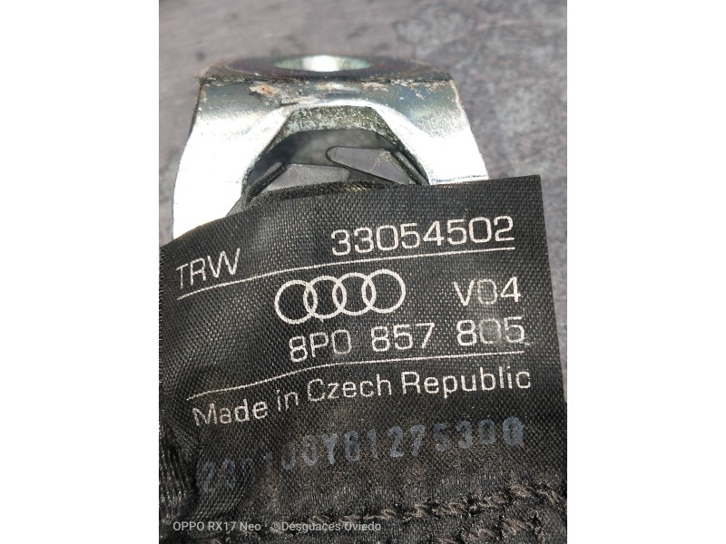 Recambio de juego cinturones trasero para audi s3 (8p) 2.0 tfsi referencia OEM IAM 8P0857805 33054502 