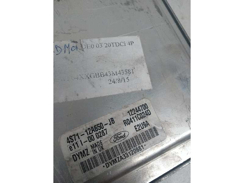 Recambio de centralita motor uce para ford mondeo berlina (ge) 2.0 tdci cat referencia OEM IAM R0411C024D 4S7112A650JB 12244700 