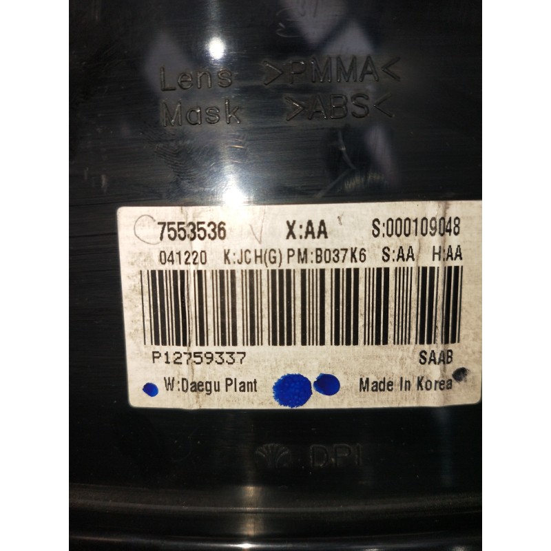 Recambio de cuadro instrumentos para saab 9-3 berlina 2.2 tid arc referencia OEM IAM 7553536 000109048 P12759337