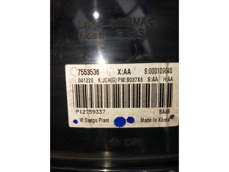 Recambio de cuadro instrumentos para saab 9-3 berlina 2.2 tid arc referencia OEM IAM 7553536 000109048 P12759337