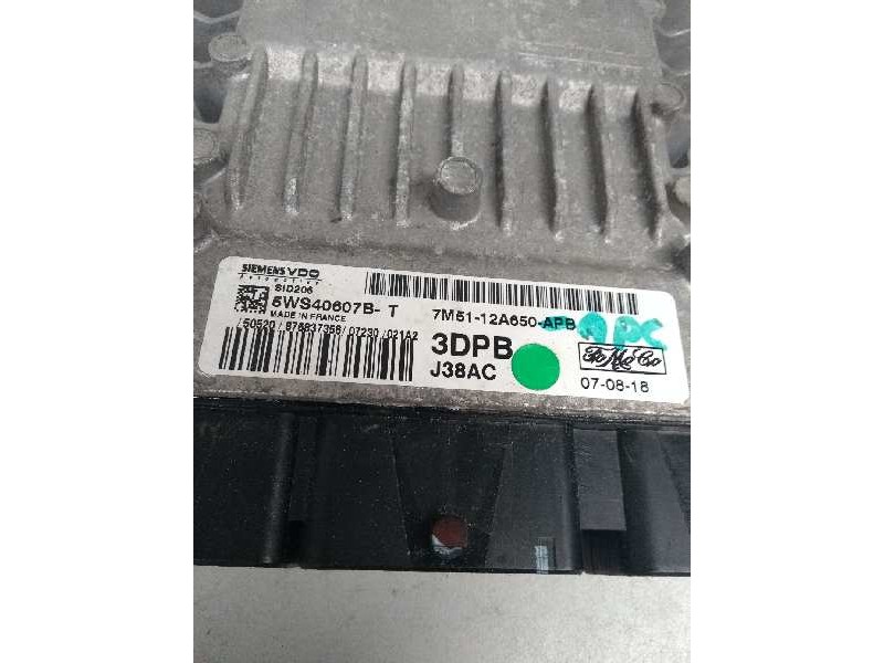 Recambio de centralita motor uce para ford focus berlina (cap) 1.8 tdci turbodiesel cat referencia OEM IAM 5WS40607BT 7M51A12650