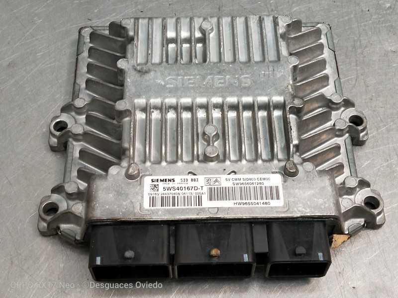 Recambio de centralita motor uce para peugeot 407 2.0 16v hdi fap cat (rhr / dw10bted4) referencia OEM IAM 5WS40167DT SW96560612