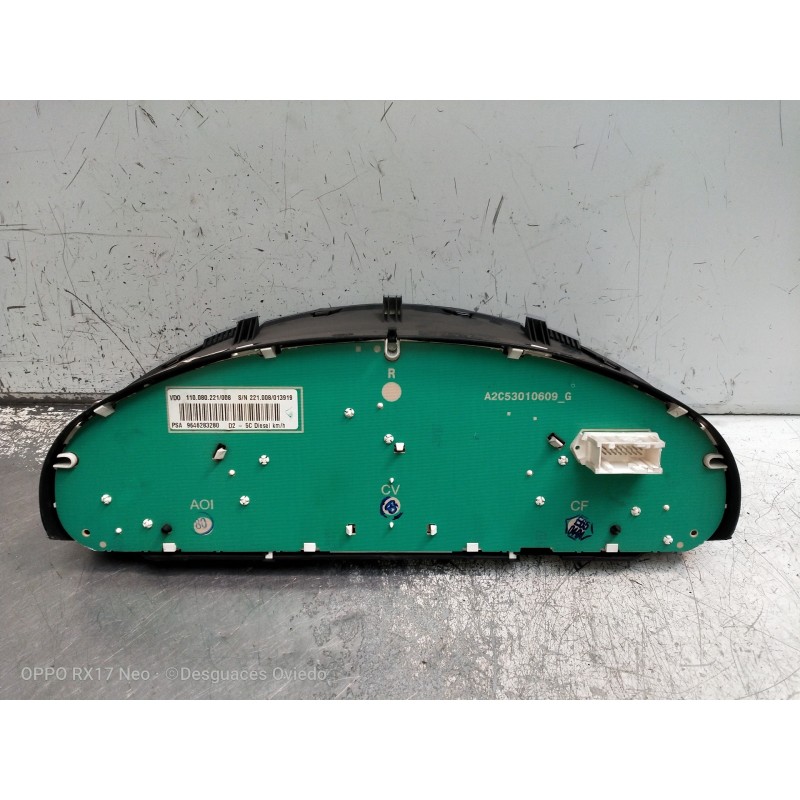 Recambio de cuadro instrumentos para peugeot 407 2.0 16v hdi fap cat (rhr / dw10bted4) referencia OEM IAM 9646283280 11008022100