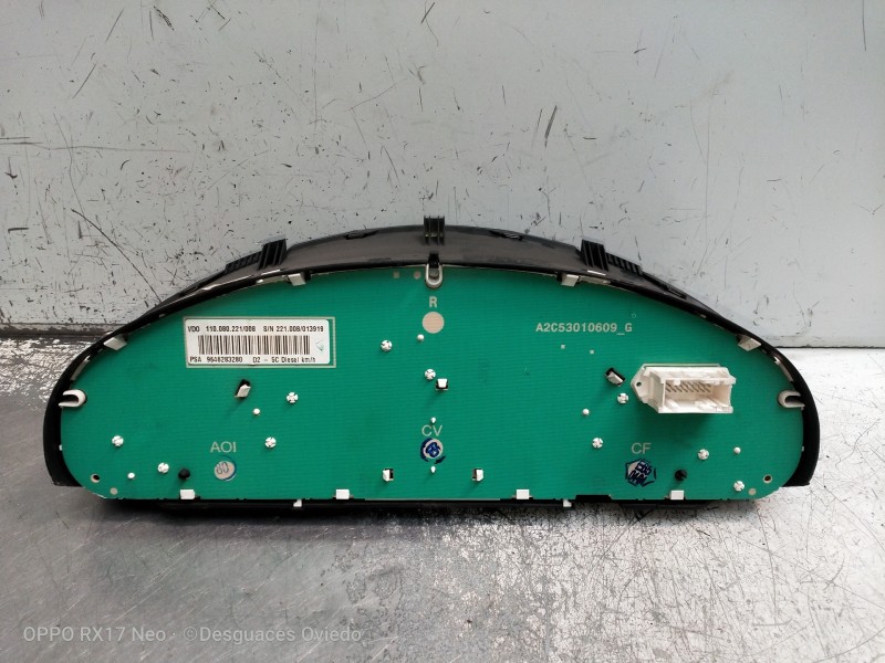 Recambio de cuadro instrumentos para peugeot 407 2.0 16v hdi fap cat (rhr / dw10bted4) referencia OEM IAM 9646283280 11008022100