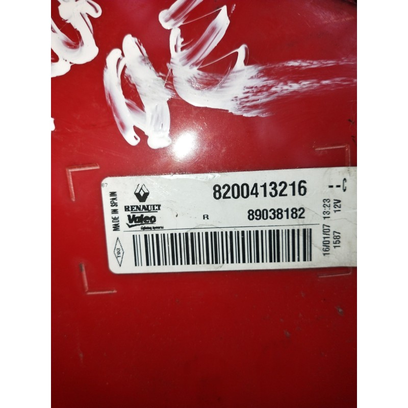 Recambio de piloto trasero derecho para renault megane ii berlina 5p confort dynamique referencia OEM IAM 8200413216 89038182 