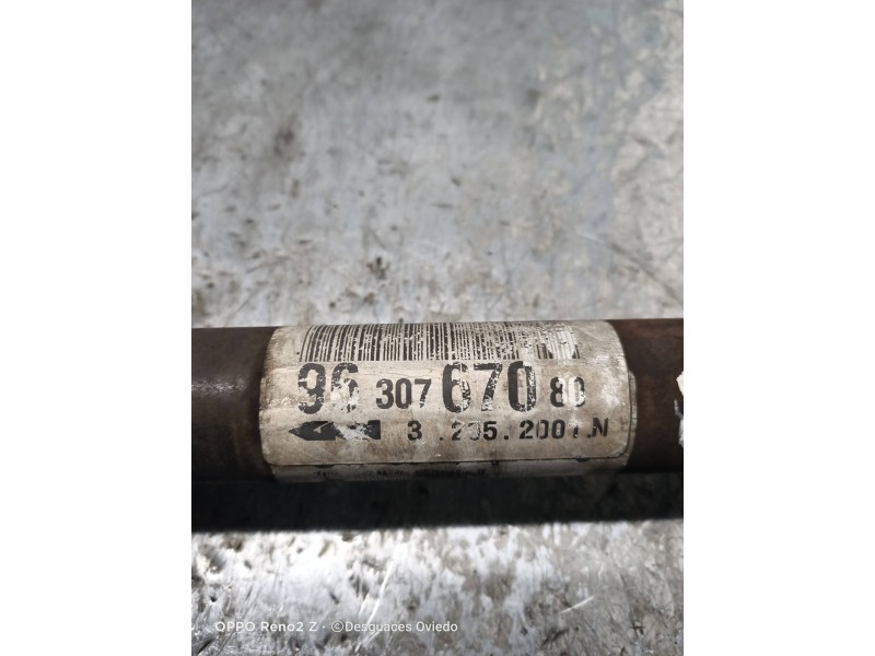 Recambio de transmision delantera izquierda para peugeot 206 berlina xr referencia OEM IAM 9630767080  