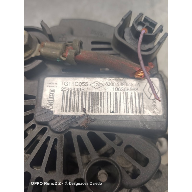 Recambio de alternador para renault megane ii berlina 5p confort dynamique referencia OEM IAM 8200588648A TG11C055 2543439B