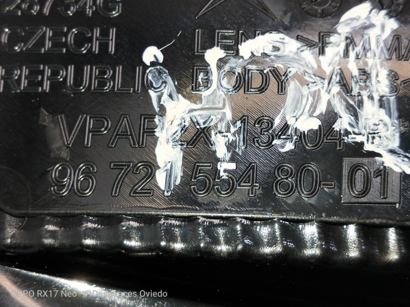 Recambio de piloto trasero derecho interior para citroen c4 lim. collection referencia OEM IAM 9672155480  