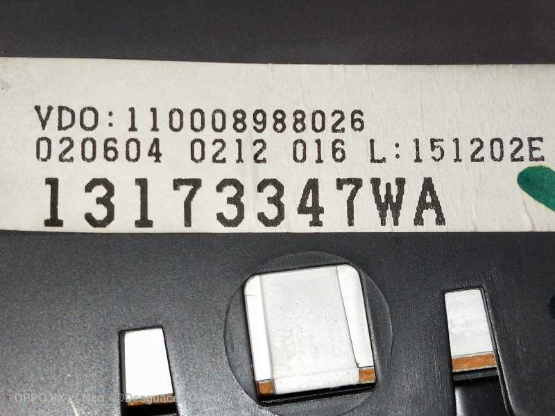 Recambio de cuadro instrumentos para opel corsa c cosmo referencia OEM IAM 13173347WA 110008988026 0206040212016