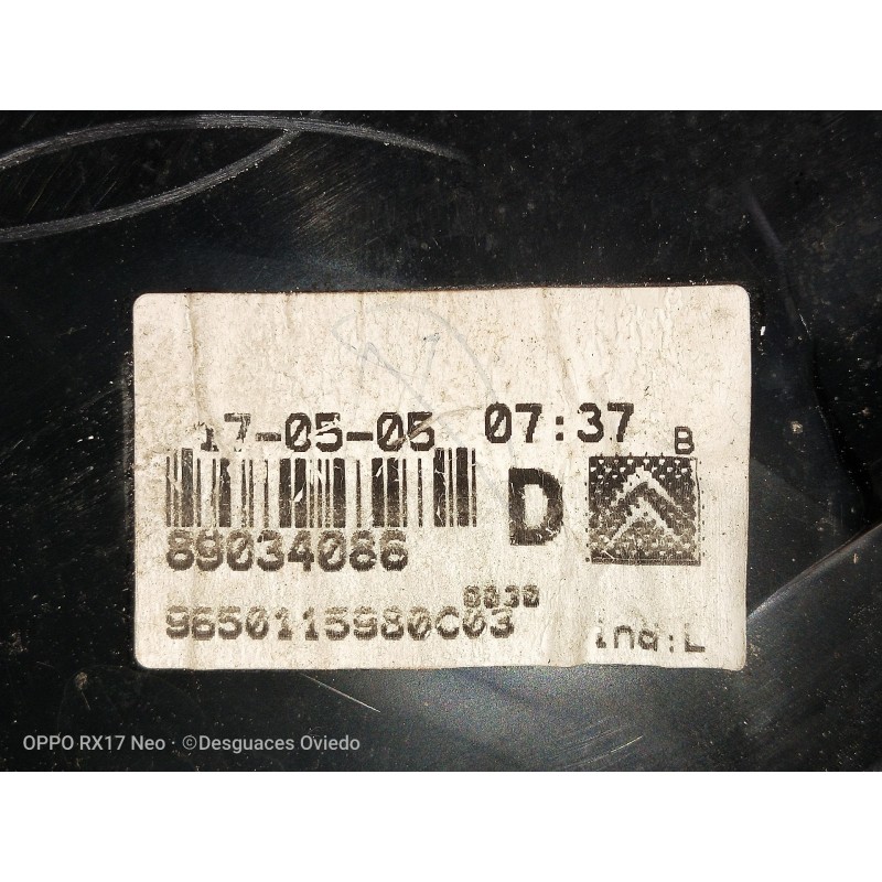 Recambio de piloto trasero derecho interior para citroen c5 berlina lx (e) referencia OEM IAM 89034086 9650115980C03 