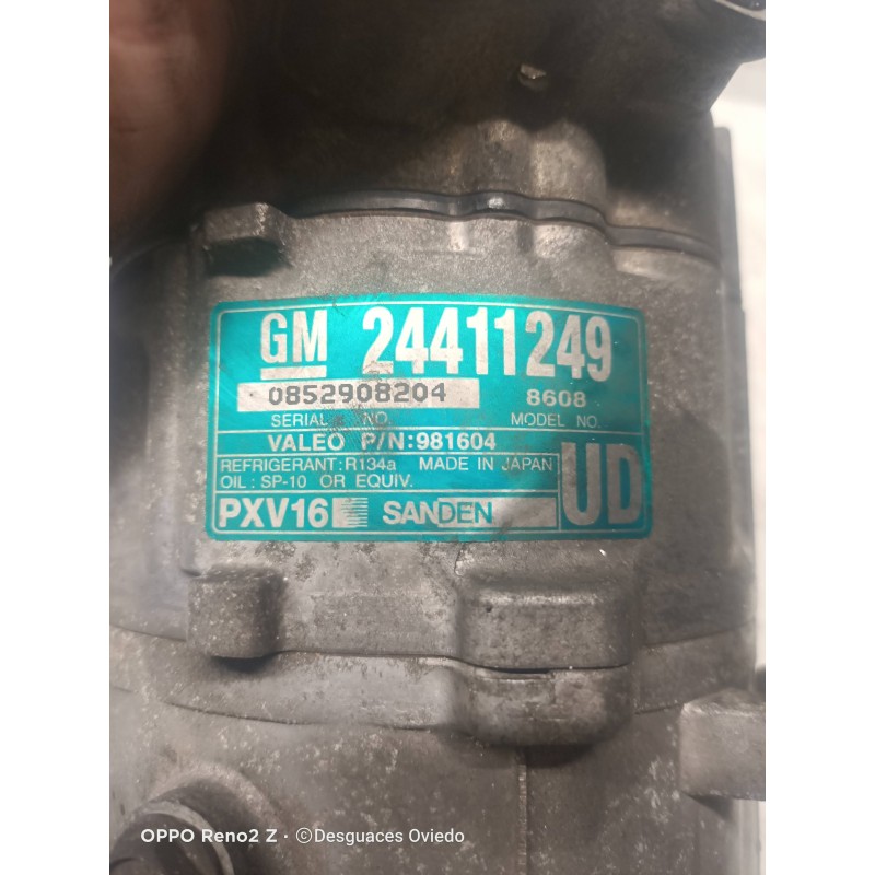 Recambio de compresor aire acondicionado para saab 9-3 berlina 2.2 tid arc referencia OEM IAM 0852908204 24411249 