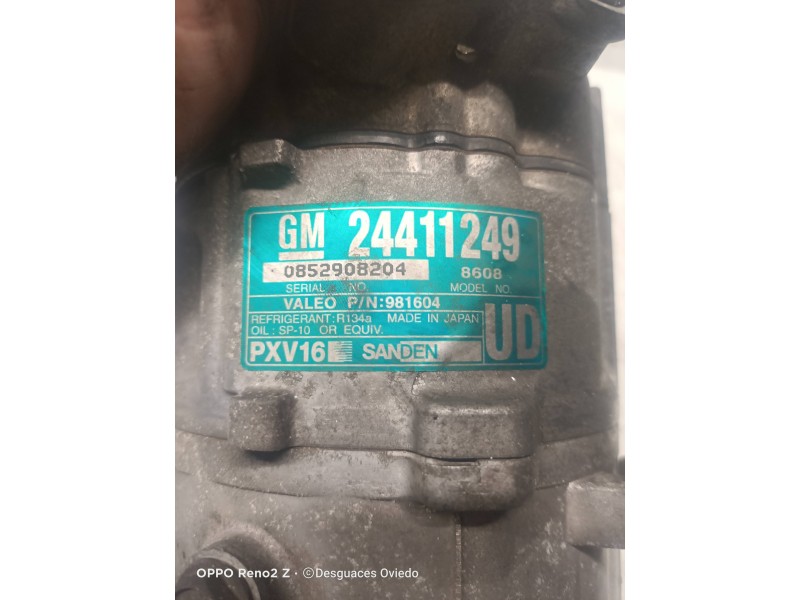 Recambio de compresor aire acondicionado para saab 9-3 berlina 2.2 tid arc referencia OEM IAM 0852908204 24411249 