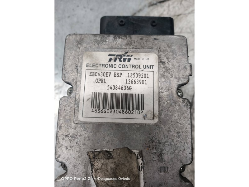 Recambio de abs para opel vectra c berlina club referencia OEM IAM 13509201 13663901 54084636G 09191497 13663901