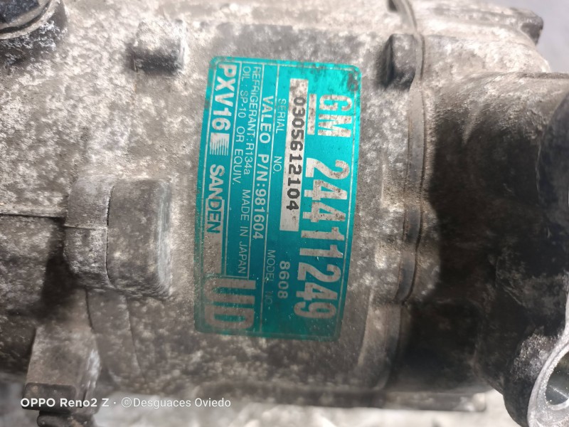 Recambio de compresor aire acondicionado para opel vectra c berlina club referencia OEM IAM 24411249 0305612104 PXV16