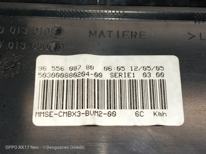 Recambio de cuadro instrumentos para citroen c5 berlina lx (e) referencia OEM IAM 9655608780 50300088020400 
