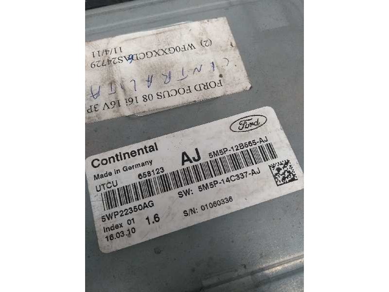 Recambio de centralita motor uce para ford focus berlina (cap) 1.6 16v cat referencia OEM IAM 5M5P12B565AJ 5WP22350AG 5M5P14C337