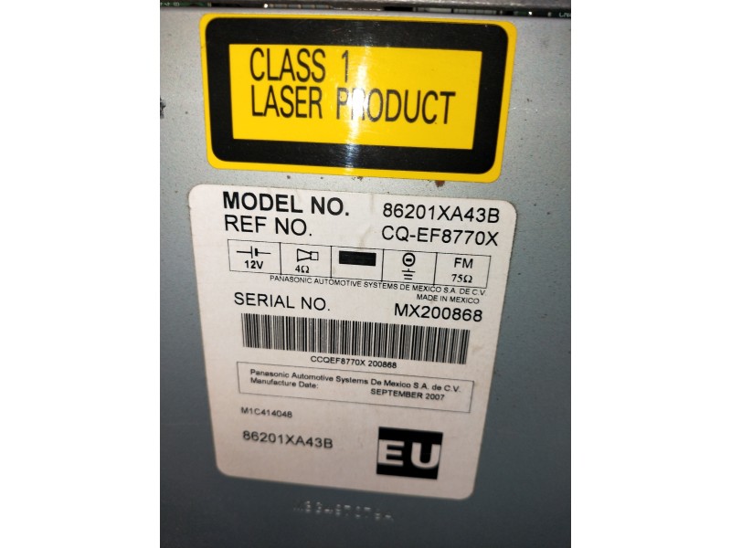 Recambio de sistema audio / radio cd para subaru tribeca b9 classic referencia OEM IAM   