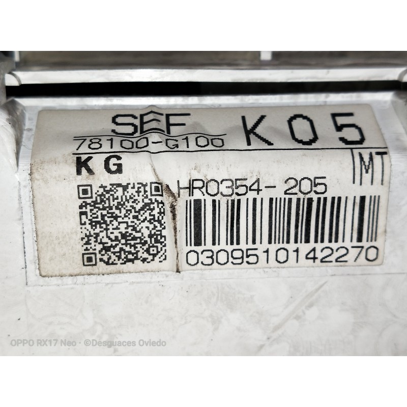 Recambio de cuadro instrumentos para honda accord berlina (cl/cn) 2.2i ctdi executive referencia OEM IAM 78100G100 HR0354205 030