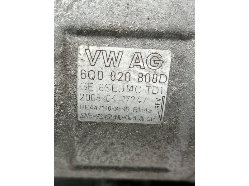 Recambio de compresor aire acondicionado para volkswagen polo (9n3) advance referencia OEM IAM 4471908895 6Q0820808D 