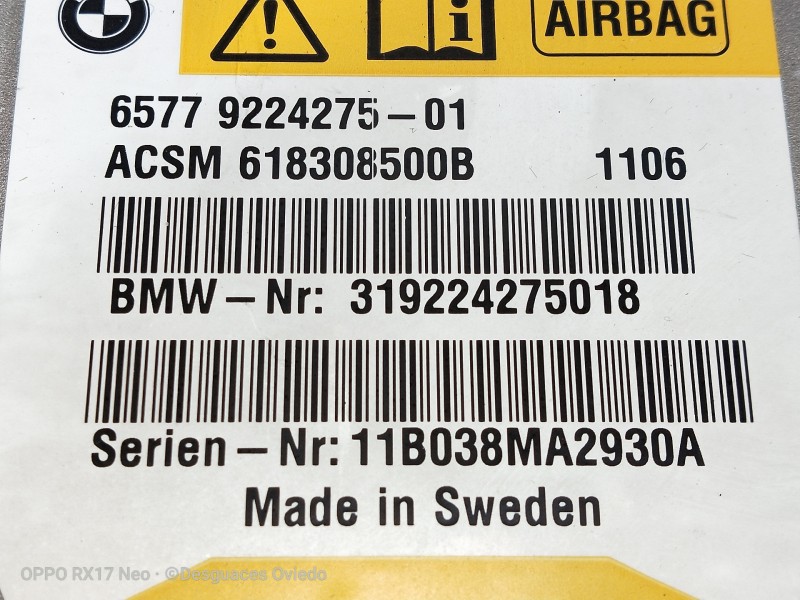 Recambio de kit airbag para bmw serie 7 (f01/f02) 740d xdrive referencia OEM IAM 6577922427501 618308500B 319224275018