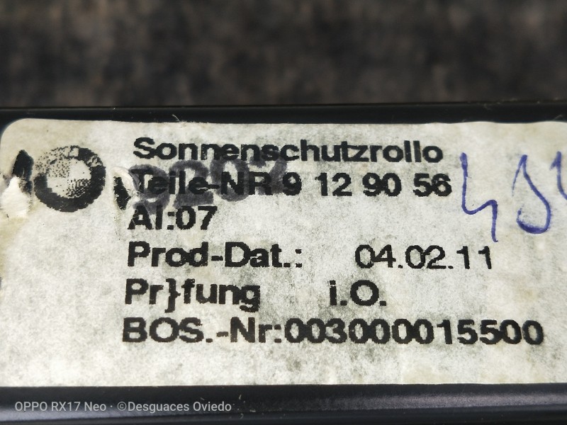 Recambio de bandeja trasera para bmw serie 7 (f01/f02) 740d xdrive referencia OEM IAM 9129056 003000015500 