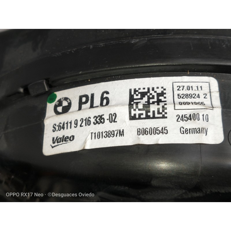 Recambio de motor calefaccion para bmw serie 7 (f01/f02) 740d xdrive referencia OEM IAM 921633502 T1013897M B0600545