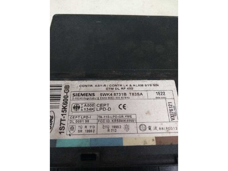 Recambio de modulo electronico para ford mondeo turnier (ge) 2.0 tdci td cat referencia OEM IAM 1S7T15K600GB 5WK48731B T83SA