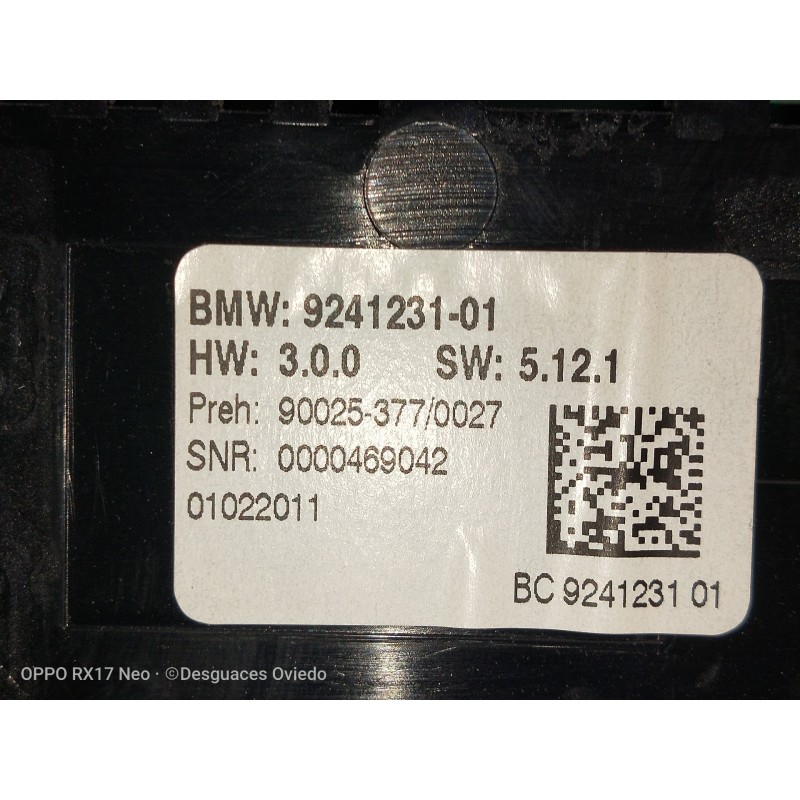 Recambio de mando calefaccion / aire acondicionado para bmw serie 7 (f01/f02) 740d xdrive referencia OEM IAM 924123101 900253770